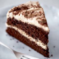 Cappuccino cake slice